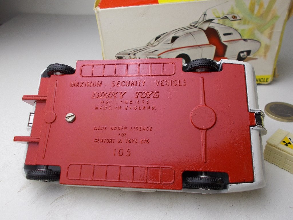 1968 Dinky Toys 105 MAXIMUM SECURITY VEHICLE +ORIGINELE DOOS, Ophalen of Verzenden, Zo goed als nieuw, Auto, Dinky Toys