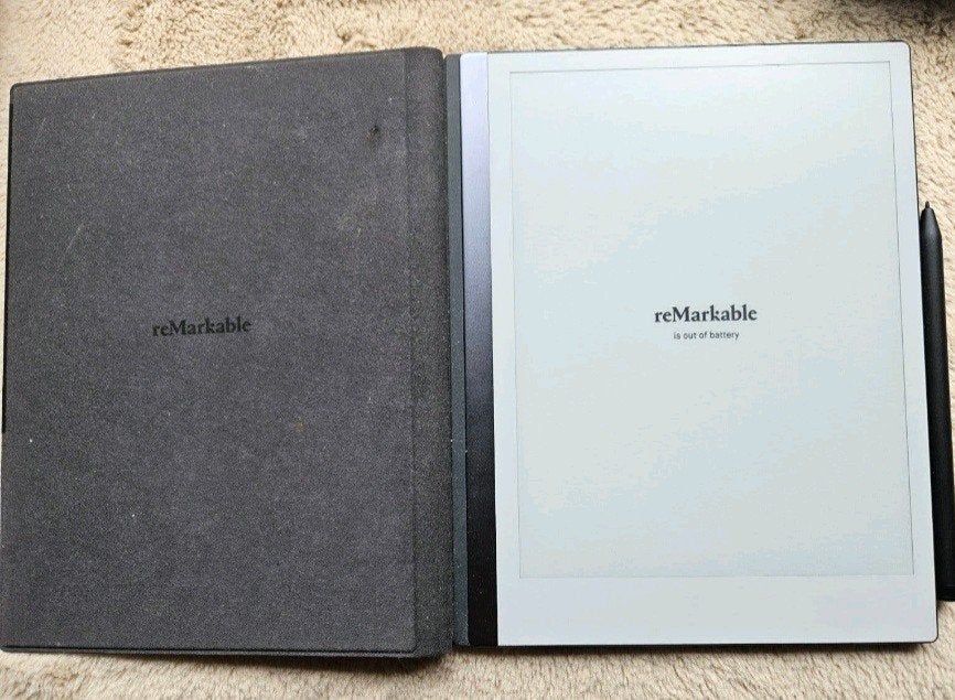 reMarkable 2 met Folio & Marker plus met tips, ReMarkable, 8 GB, Ophalen of Verzenden, Zo goed als nieuw