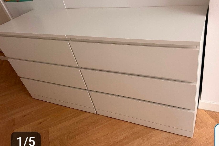 2x IKEA ladekast met 6 lades, Ophalen, Gebruikt, 5 laden of meer, 150 tot 200 cm