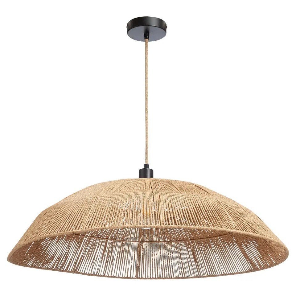 Hanglamp Durga naturel (Kwantum) – Ø80 cm rotan-look, Huis en Inrichting, Ophalen, Zo goed als nieuw, Natuurlijk materiaal, Scandinavisch, Japandi