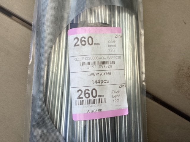 Zeer sterke Sapim spaken 12G 260 mm, Ophalen of Verzenden, Nieuw, Wiel