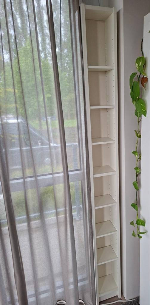IKEA DVD-kast wit, ca. 190 cm hoog, voor 10 dvd's per plank, Ophalen, Minder dan 50 cm, Gebruikt, Minder dan 25 cm