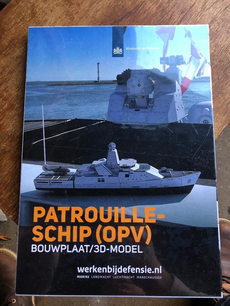 Bouwdoos bouwplaat /3-D Model Patrouilleschip OPV NIEUW, Ophalen of Verzenden, Nieuw, 1:50 tot 1:200