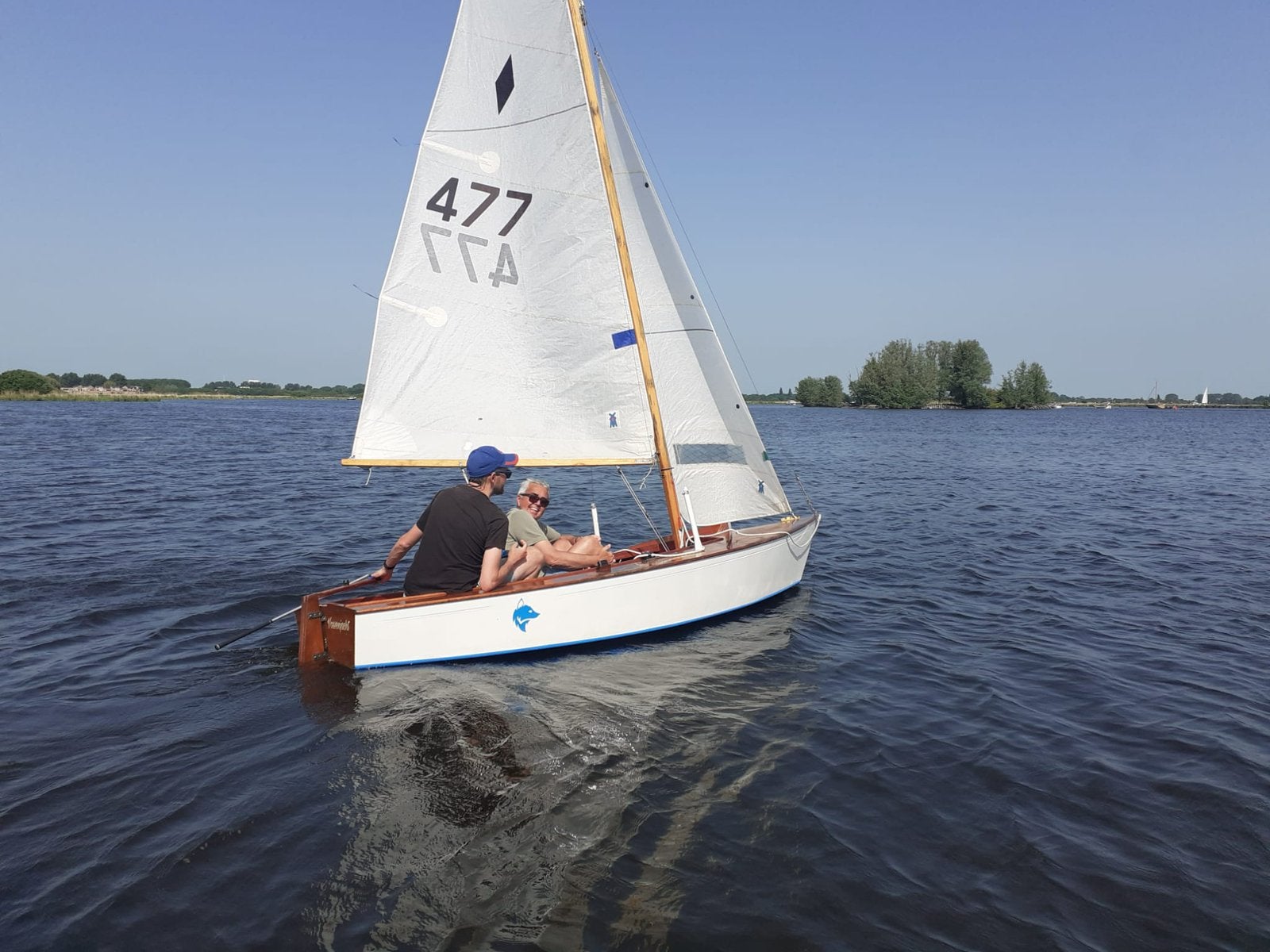 Zeilboot Flits, Watersport en Boten, Open zeilboten, Ophalen, Fok, Gebruikt, 1 m