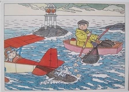 Voor het kind - kind in vliegtuig - man in boot -nieuw -1983, Verzenden, 1980 tot heden, Ongelopen, Kinderen