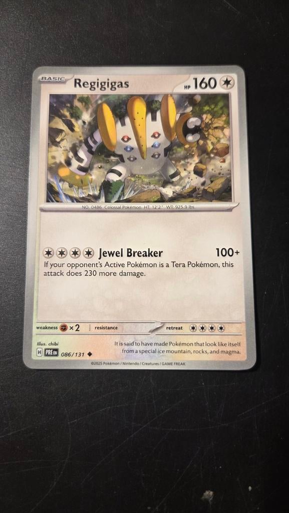 Regigigas 086/131 (Prismatic Evolution), Verzenden, Zo goed als nieuw, Losse kaart