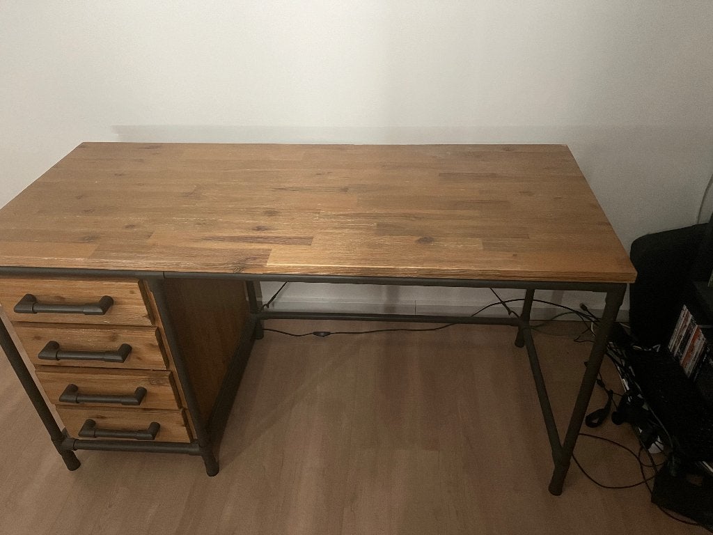Bureau, Ophalen, Gebruikt, Industrieel, 140 cm