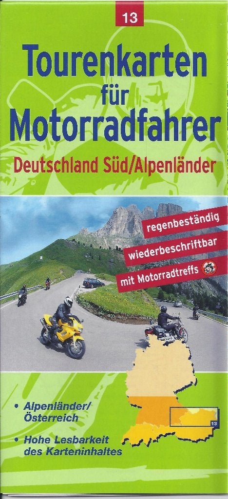 Pl1372 tourkaart plattegrond no13 duitsland, Boeken, Atlassen en Landkaarten, Gelezen, 2000 tot heden, Ophalen of Verzenden, Landkaart