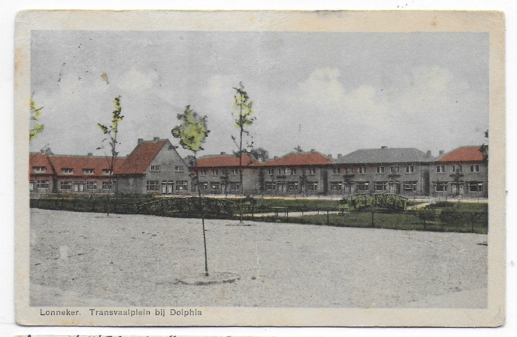 Lonneker Transvaalplein Oude Gelopen Ansichtkaart ( B6331 ), Verzamelen, Ophalen of Verzenden, 1940 tot 1960, Gelopen