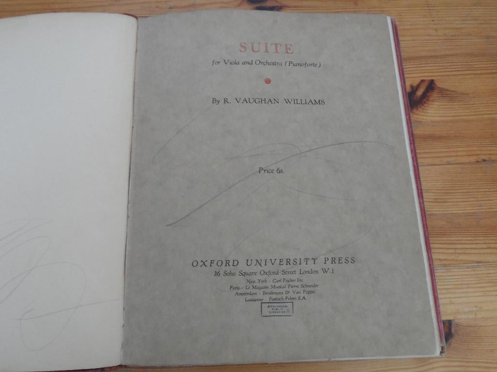 R. Vaughan Williams, Gebruikt, Klassiek, Ophalen of Verzenden, Viool of Altviool