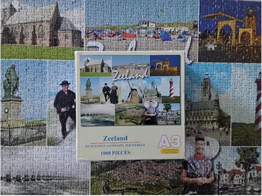 Puzzel kleinste legpuzzel ter wereld 'Zeeland', Ophalen, 500 t/m 1500 stukjes, Zo goed als nieuw, Legpuzzel
