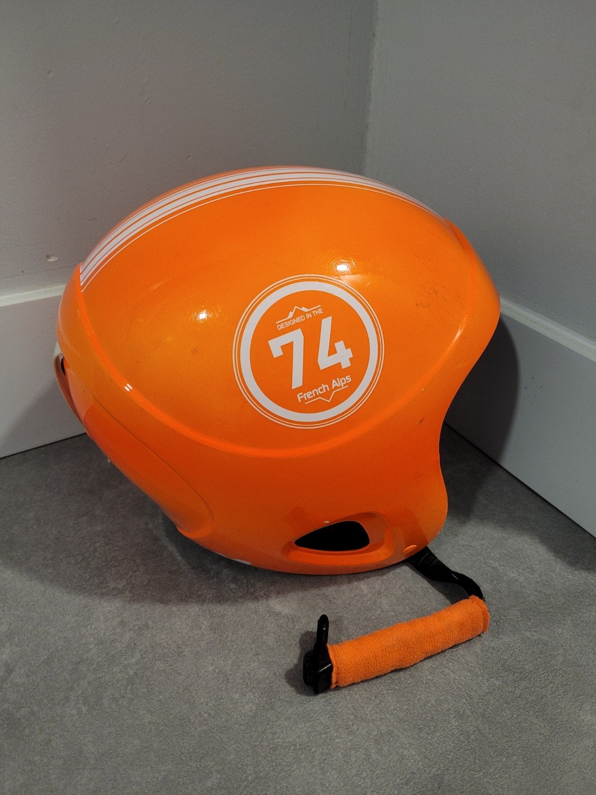 Decathlon Wedze skihelm H 400 Jr oranje maat 53-56, Gebruikt, Overige typen, Skiën, Ophalen