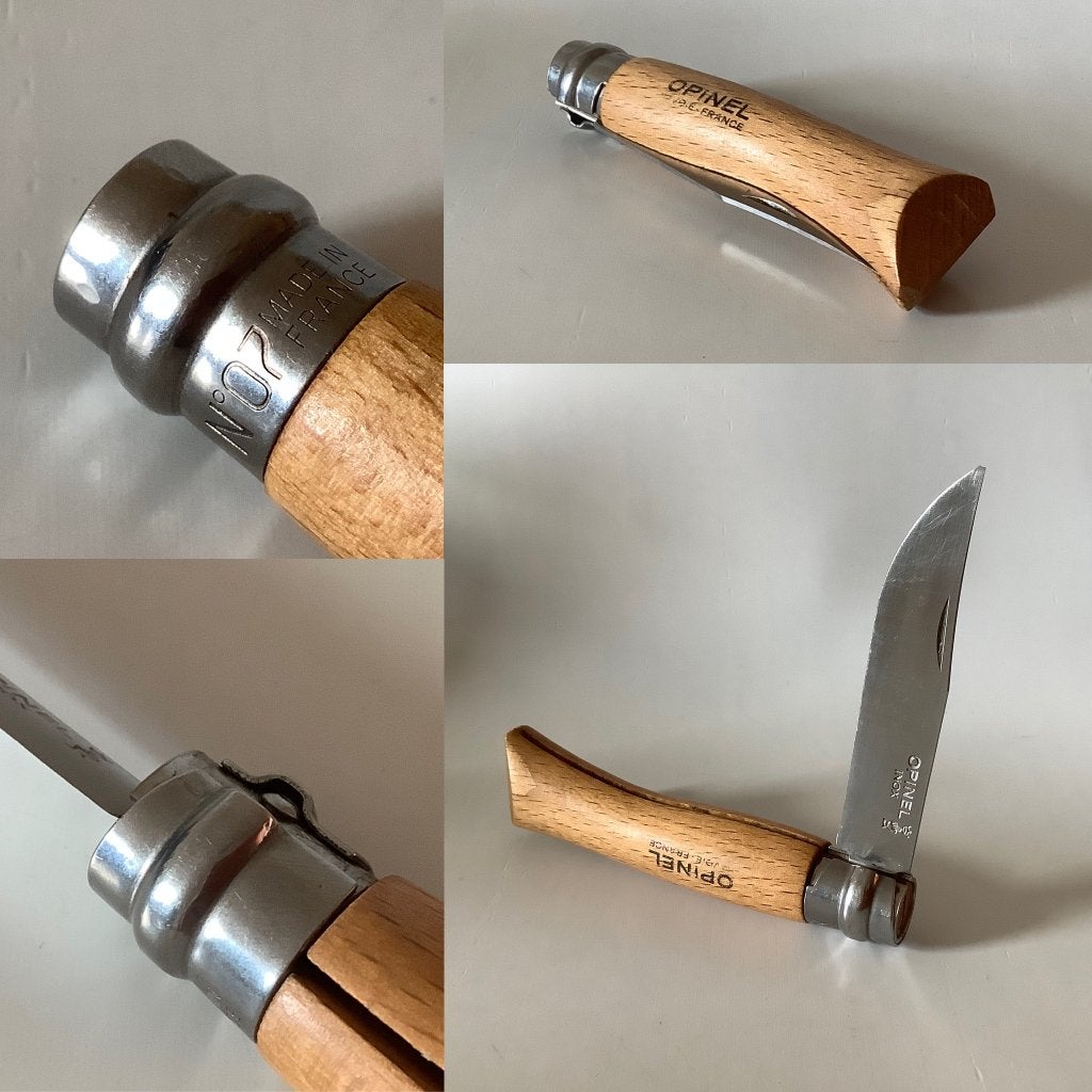 Zakmes OPINEL No. 7 INOX Virobloc vergrendeling, Caravans en Kamperen, Ophalen of Verzenden, Zo goed als nieuw