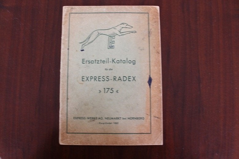 Express 175cc radex 1952 motorrad ersatzteil katalog, Motoren, Ophalen of Verzenden, Overige merken