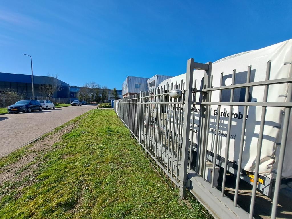 Hekwerk ca 40m1 met poort van 5m1, Ophalen, Gebruikt, IJzer, Met poort