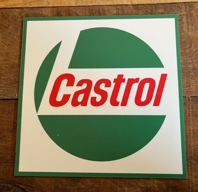 CASTROL    retro   merk logo reclamebord, Verzamelen, Ophalen of Verzenden, Zo goed als nieuw, Auto's