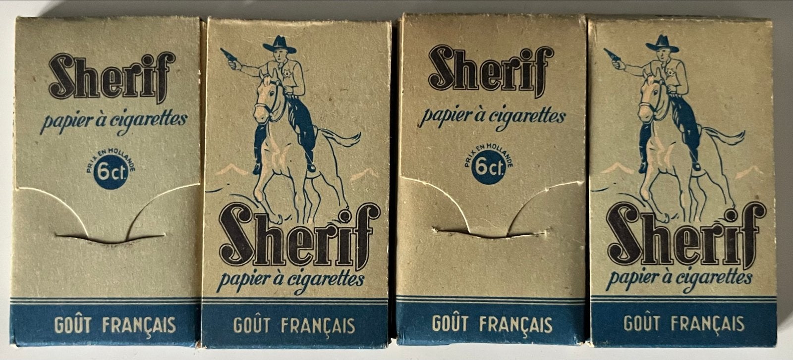 Oude Sherif vloeitjes voor tabak - Gout Français (4 stuks), Verzamelen, Ophalen of Verzenden, Gebruikt, Overige typen
