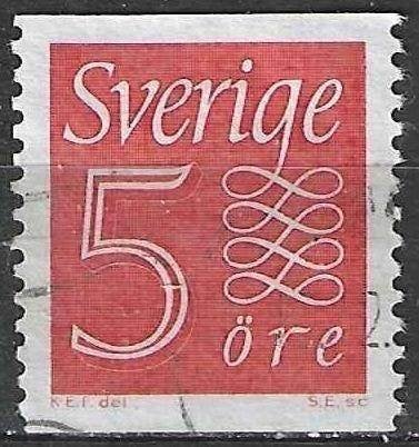 Zweden 1957 - Yvert 416 - Cijfers - 5 ore (ST), Postzegels en Munten, Postzegels | Europa | Scandinavië, Verzenden, Zweden, Gestempeld