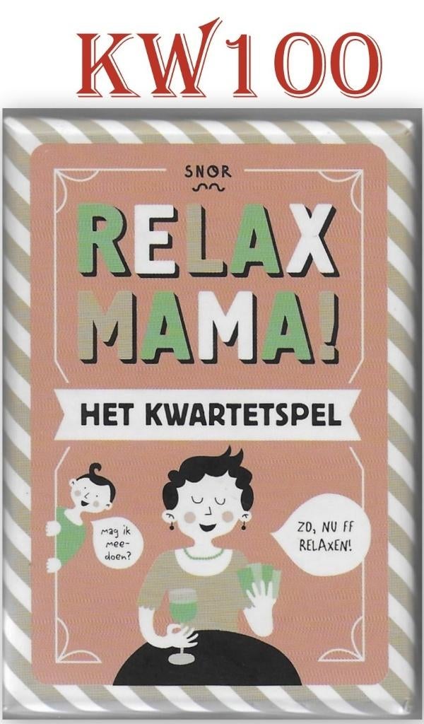Relax Mama kwartetspel uitgegeven door SNOR, Verzamelen, Speelkaarten, Jokers en Kwartetten, Ophalen of Verzenden, Zo goed als nieuw