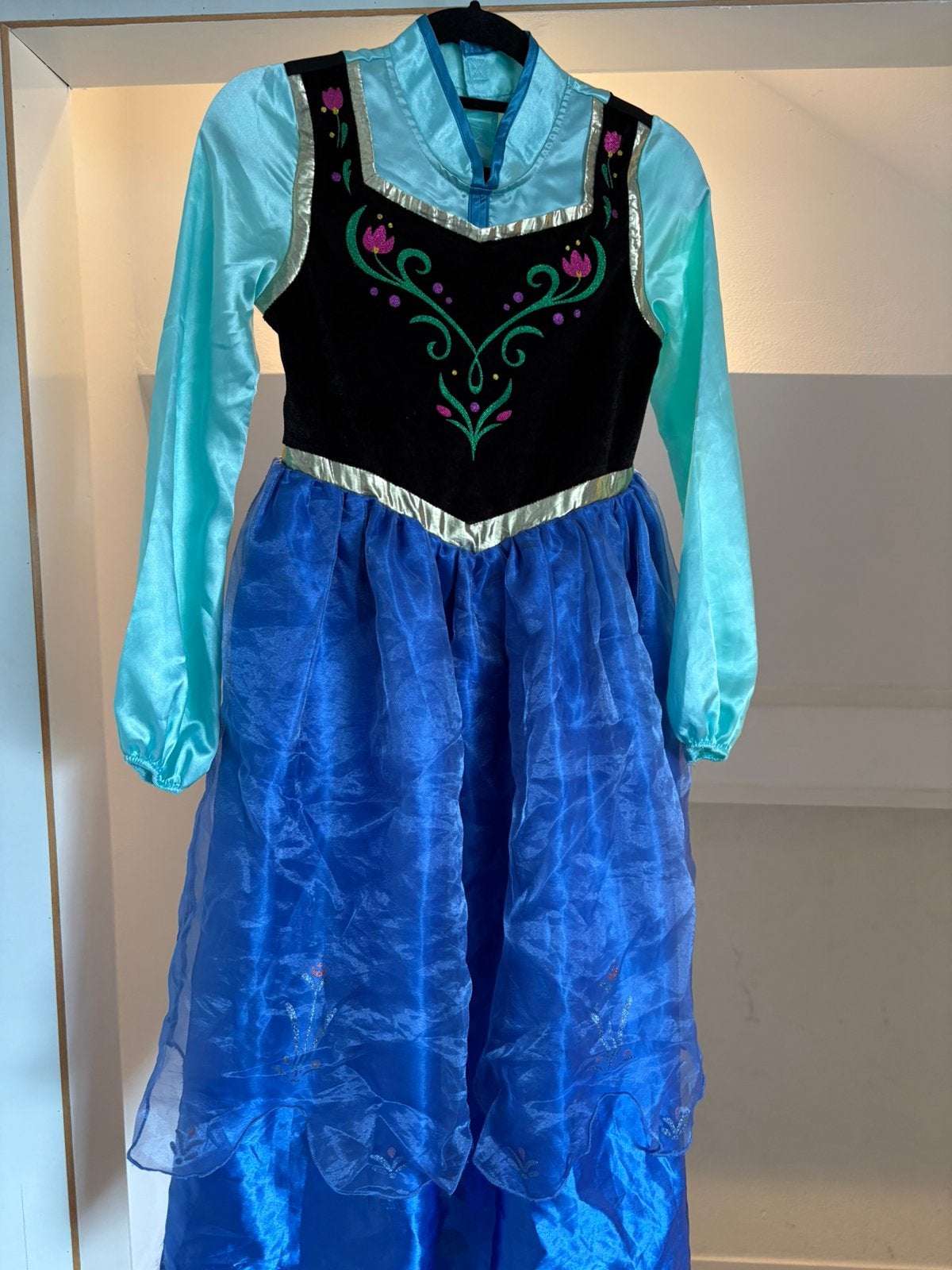 Verkleed jurk anna frozen, Ophalen of Verzenden, Zo goed als nieuw, Carnaval