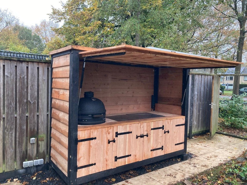 buitenkeuken met luifel B260cm, Ophalen of Verzenden, Nieuw, Houtskool