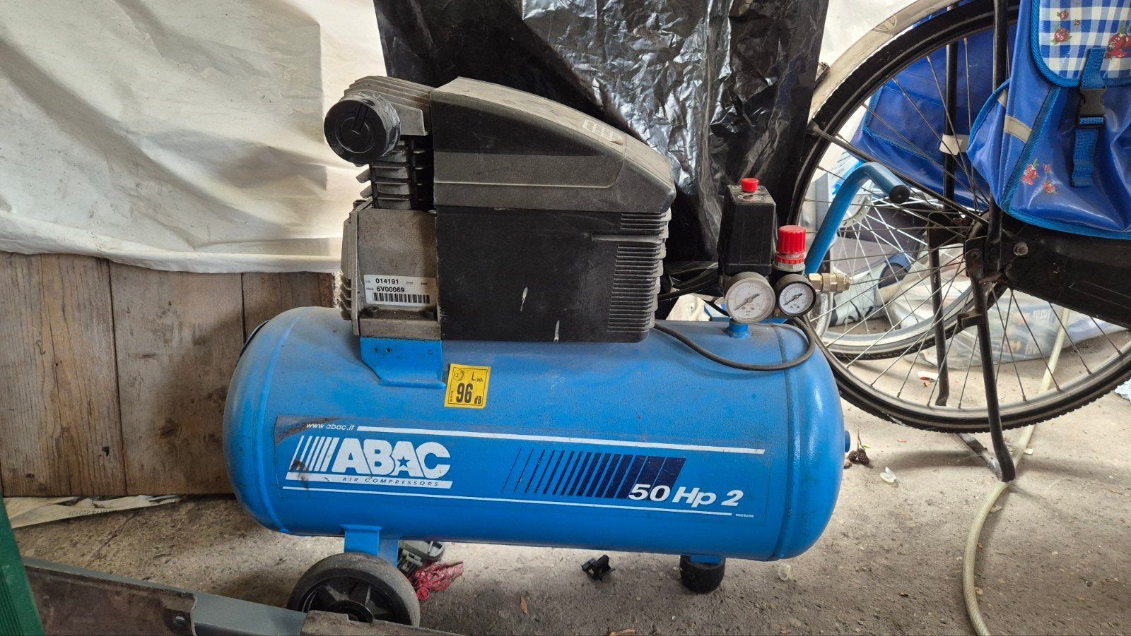 ABAC 2 PK Compressor 50 Liter – 230V – Goede staat, Ophalen, Gebruikt, 6 tot 10 bar, 25 tot 100 liter