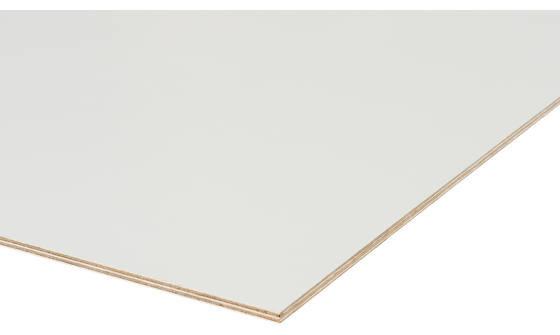 Multiplex plaat wit gegrond interieurbouw  122x250cm, Niet ingevuld, Minder dan 20 mm, Niet ingevuld, Nieuw