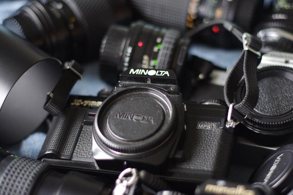 Mijn Minolta MD collectie is te koop, Ophalen of Verzenden, Gebruikt, Spiegelreflex, Minolta