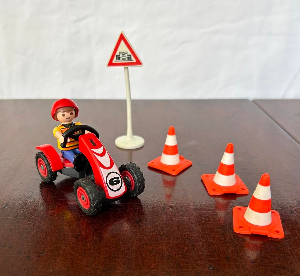 Playmobil, jongen met kart / racewagen 4759, Ophalen of Verzenden, Zo goed als nieuw