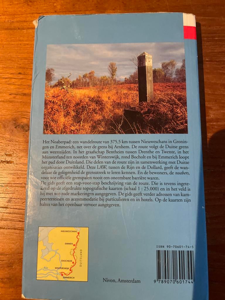 LAW 10 Noaberpad: Wandelgids langs de grens (Nivon), Boeken, Reisgidsen, Fiets- of Wandelgids, Ophalen of Verzenden, Benelux, Gelezen