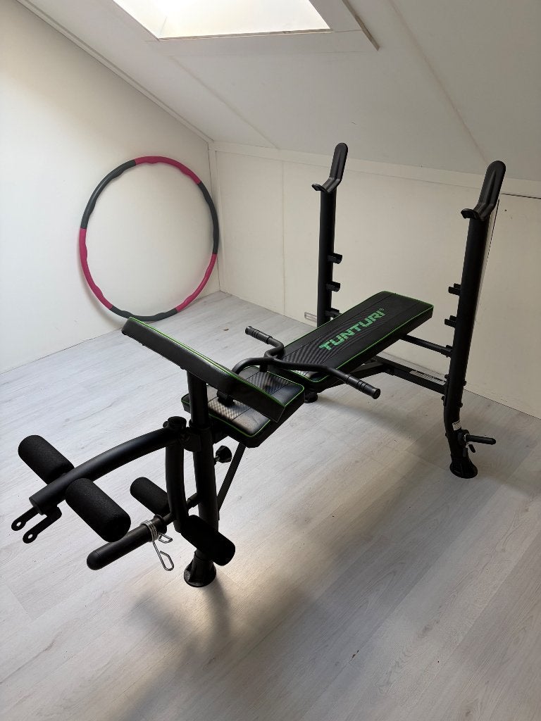 Bench press tunturi, Ophalen, Zo goed als nieuw, Benen, Fitnessbank