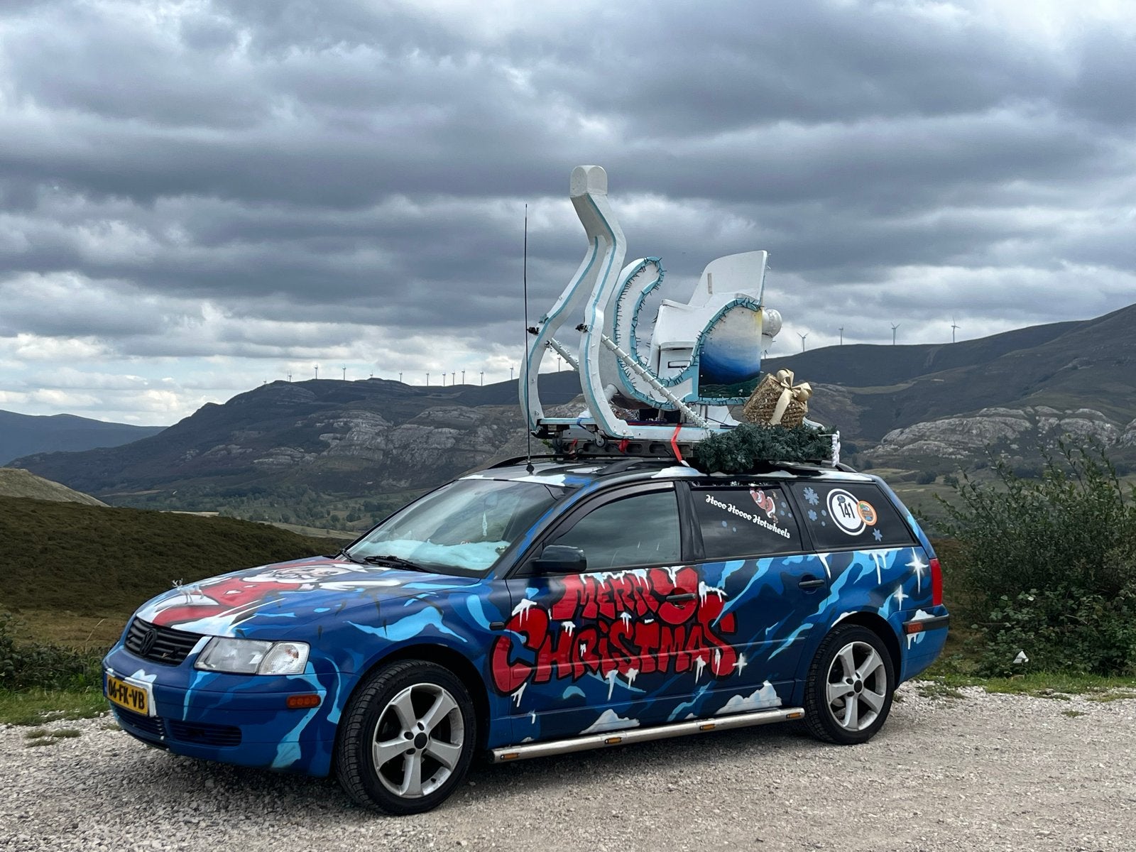Unieke Kerstman Slee Auto - VW Passat Special Edition, Ophalen of Verzenden