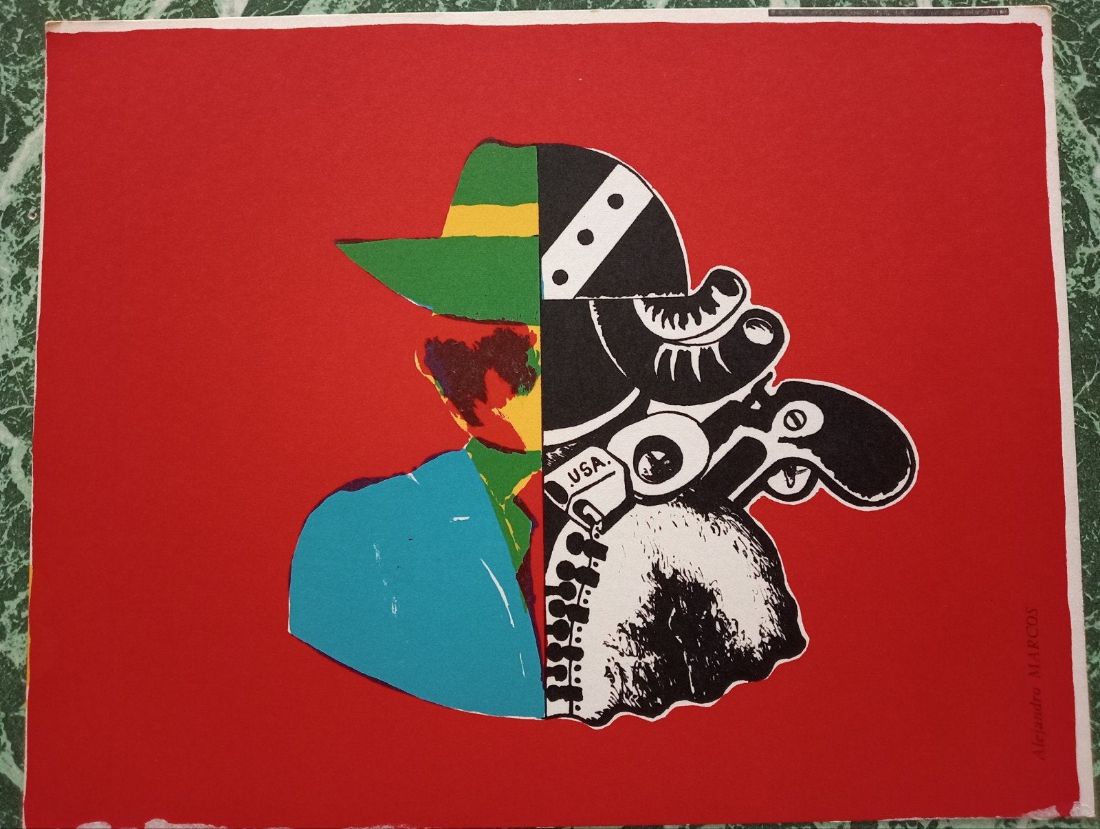 Pop Art lithografie 1967 Alejandro Marcos, Ophalen of Verzenden