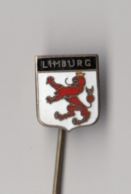 Limburg emaille provincie wapen België speldje, Verzamelen, Speldjes, Pins en Buttons, Gebruikt, Niet vindbaar, Niet vindbaar