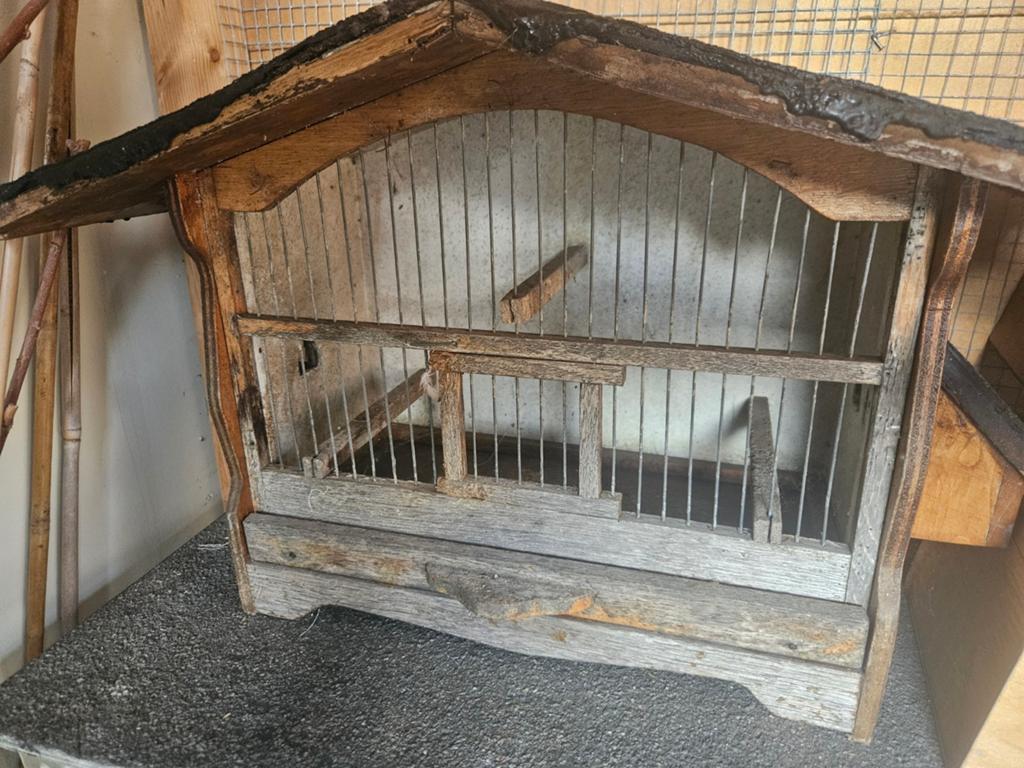 Klein vinkenkooitje, Dieren en Toebehoren, Vogels | Hokken en Kooien, Ophalen, Gebruikt, Hout, Vogelkooi