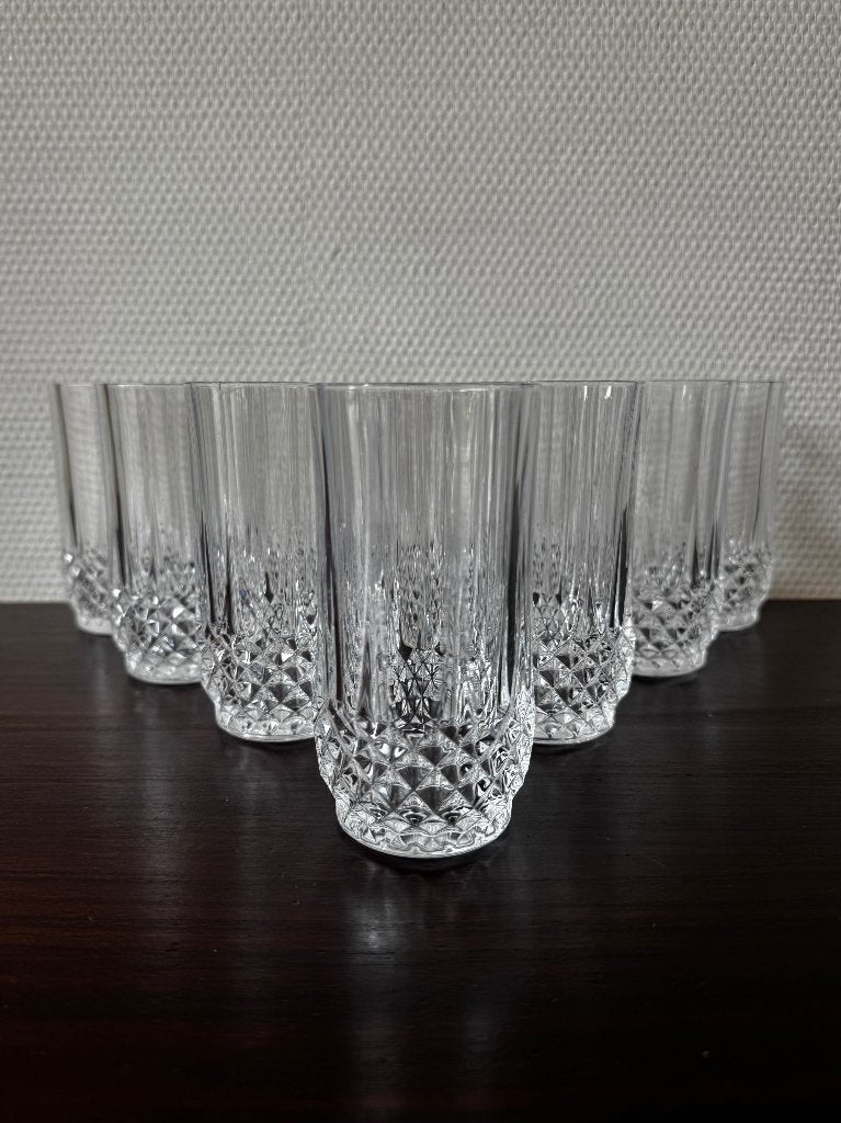 Vintage Kristallen Longchamp Highball, Longdrink Glazen, Glas of Glazen, Ophalen of Verzenden, Overige stijlen, Glas