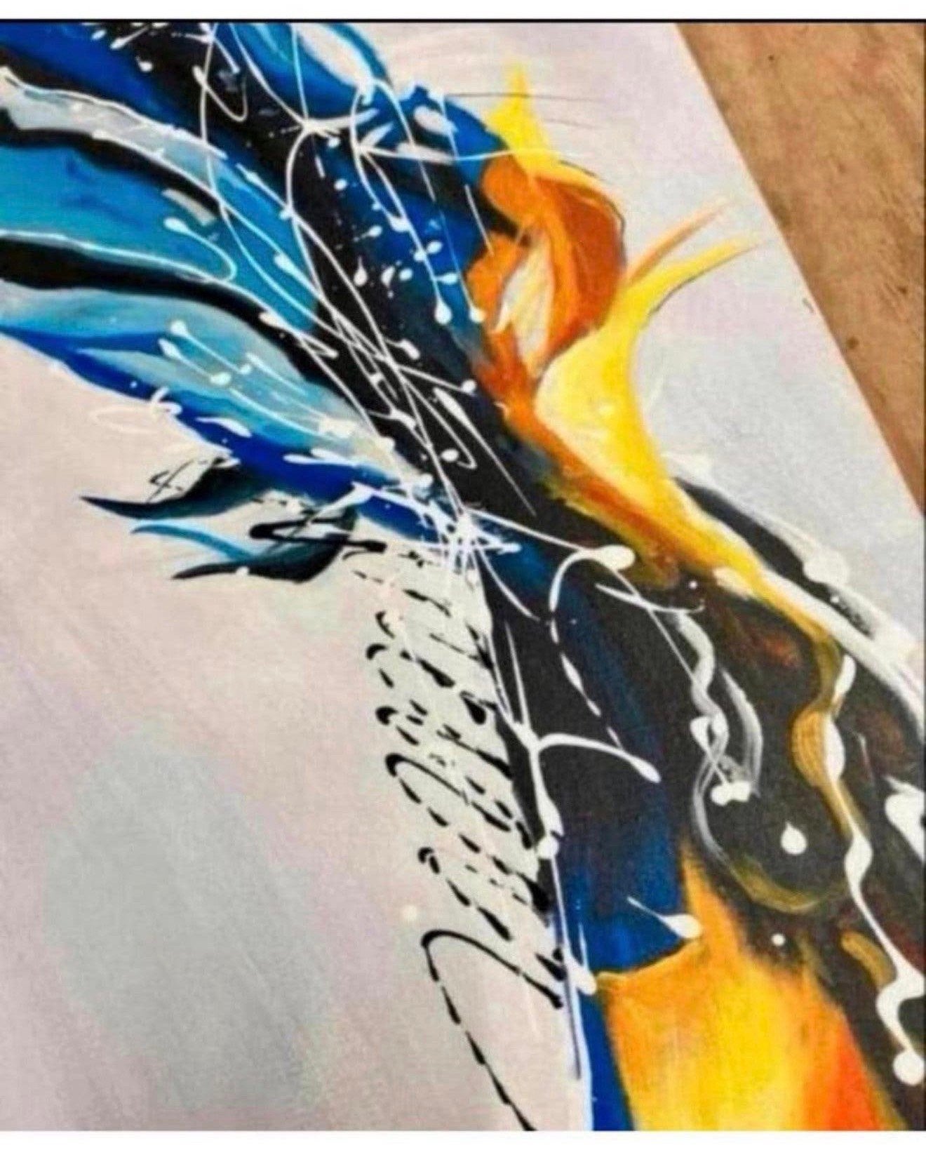 Canvas abstract kunst-art schilderij kunstwerk modern style, Antiek en Kunst, Ophalen of Verzenden