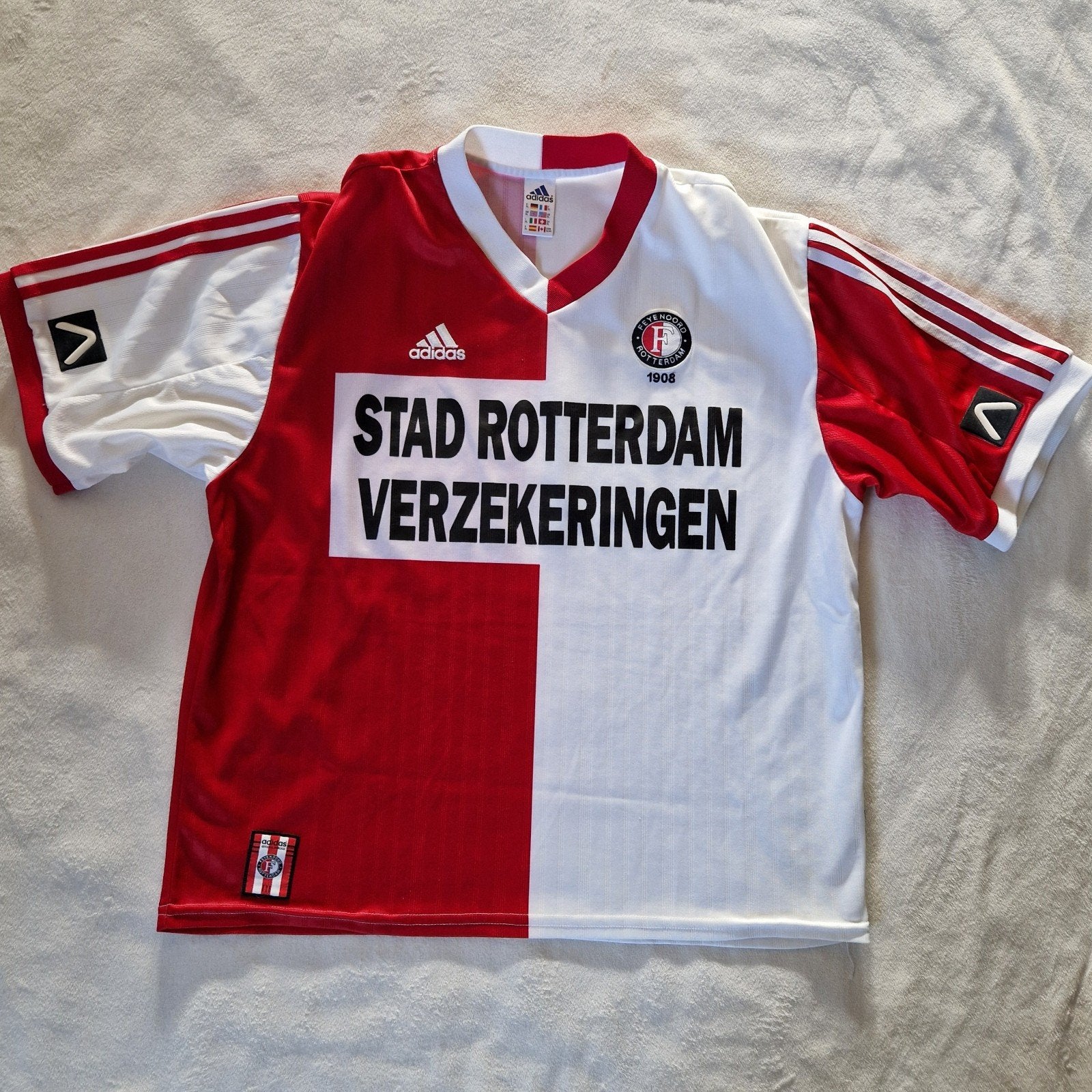 Feyenoord Stad Rotterdam shirt 1999 2000, Kleding | Heren, Sportkleding, Wit, Maat 56/58 (XL), Ophalen of Verzenden, Zo goed als nieuw
