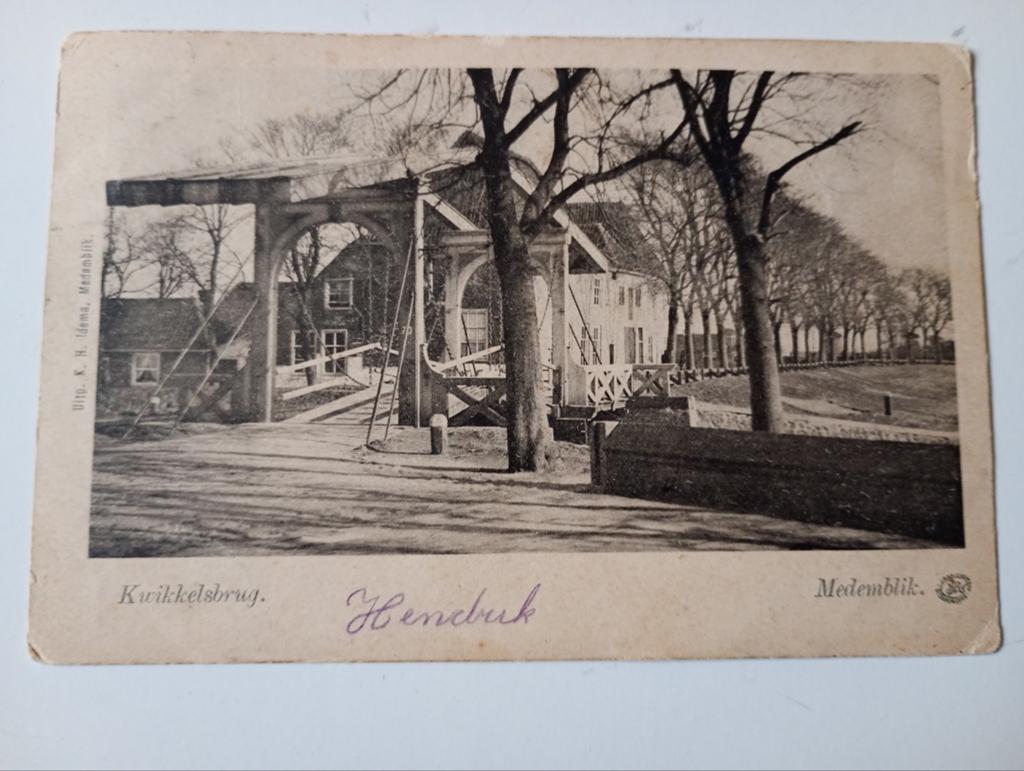Medemblik Kwikkelsbrug 1901, Ophalen of Verzenden, Voor 1920, Gelopen, Noord-Holland