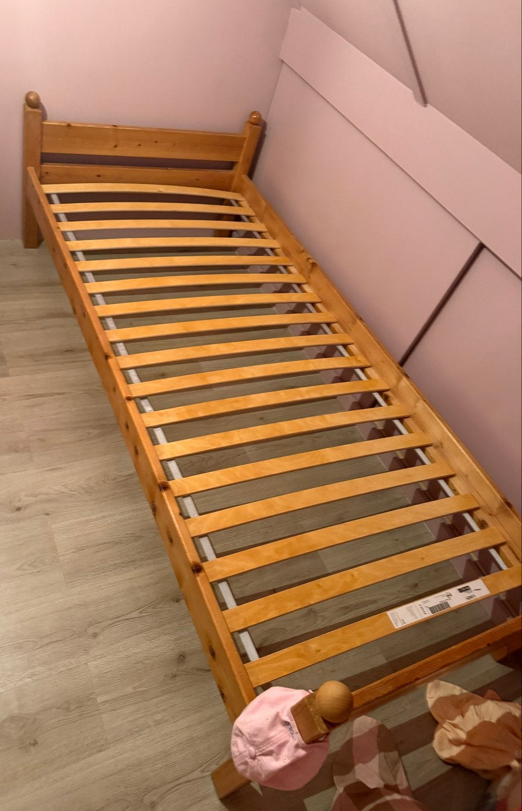 IKEA Luröy eenpersoonsbed met lattenbodem 90 x 200 cm, Huis en Inrichting, Slaapkamer | Bedden, Ophalen, Gebruikt, 90 cm, Eenpersoons