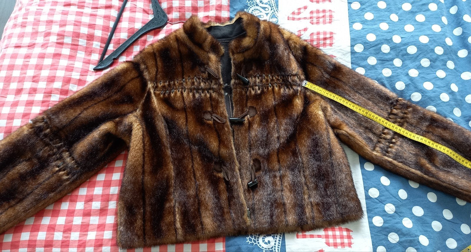 prachtige glanzende bontjas, Kleding | Dames, Ophalen of Verzenden, Zo goed als nieuw, Maat 42/44 (L), Bruin