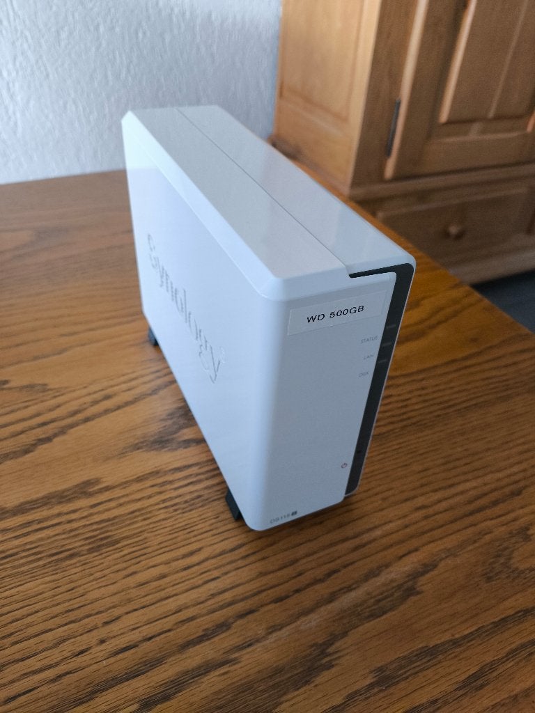 Synology NAS DS115j met WD 500GB HDD, Computers en Software, NAS, Ophalen of Verzenden, Gebruikt