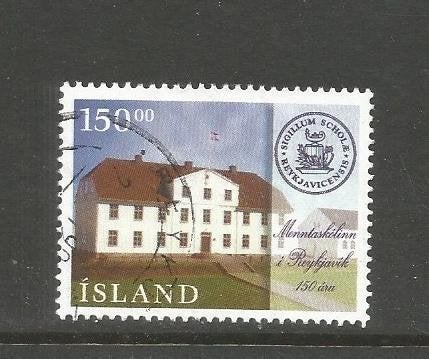 IJsland Mi. 855 - Menntaskólinn í Reykjavík 150 jaar, Ophalen of Verzenden, IJsland, Gestempeld