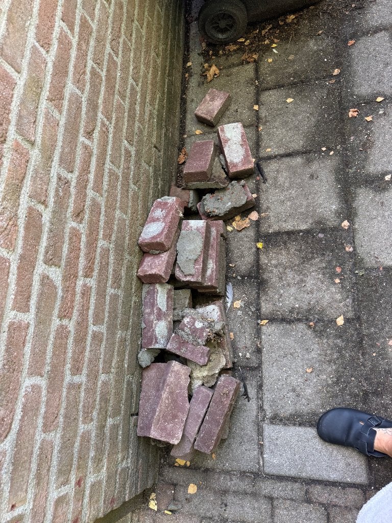 Gratis Stenen (verschillende soorten), Ophalen, Gebruikt, Beton, Klinkers
