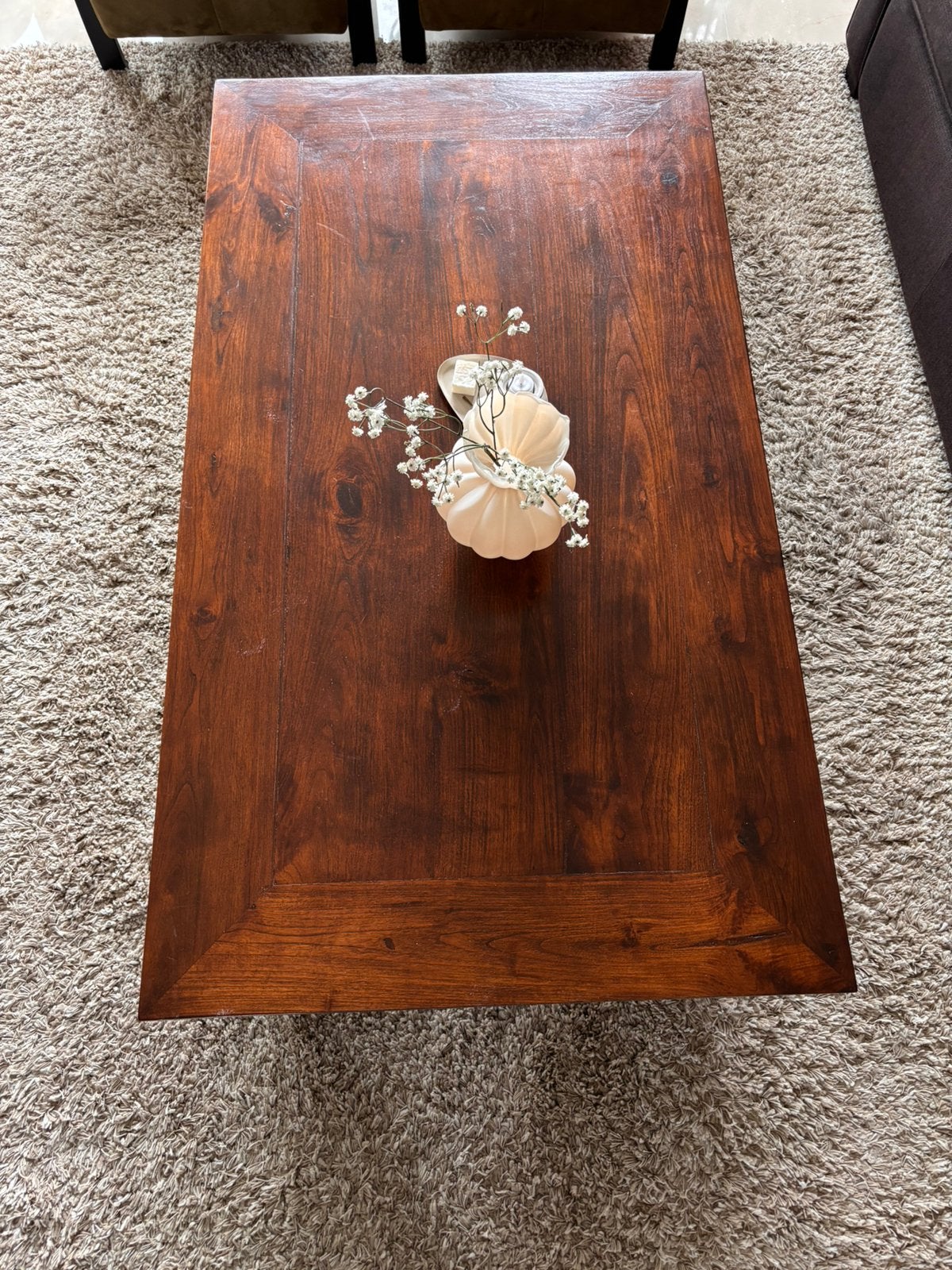 Te koop mooie salontafel notenhout, Ophalen, Gebruikt, 50 tot 100 cm, 150 tot 200 cm