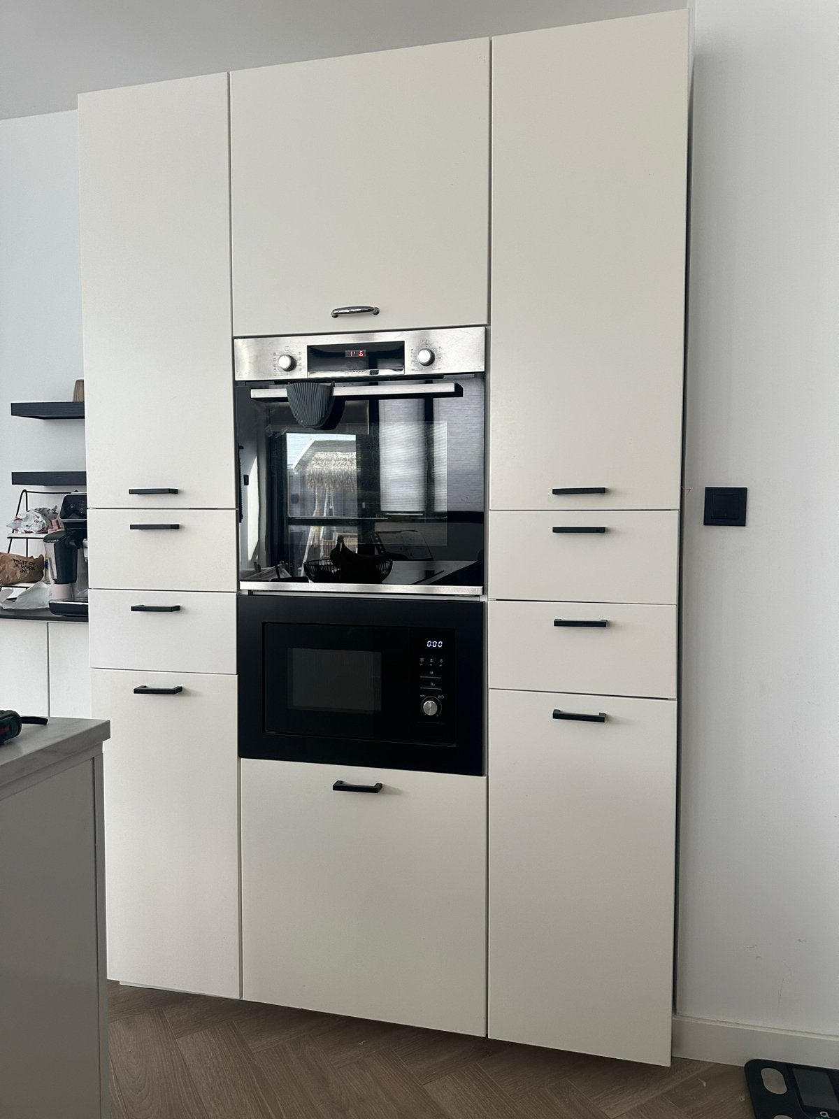 Grote ruime keukenkast met Bosch oven en ikea Magnetron Set, Witgoed en Apparatuur, Hete lucht, Inbouw, 55 tot 60 cm, 45 tot 60 cm