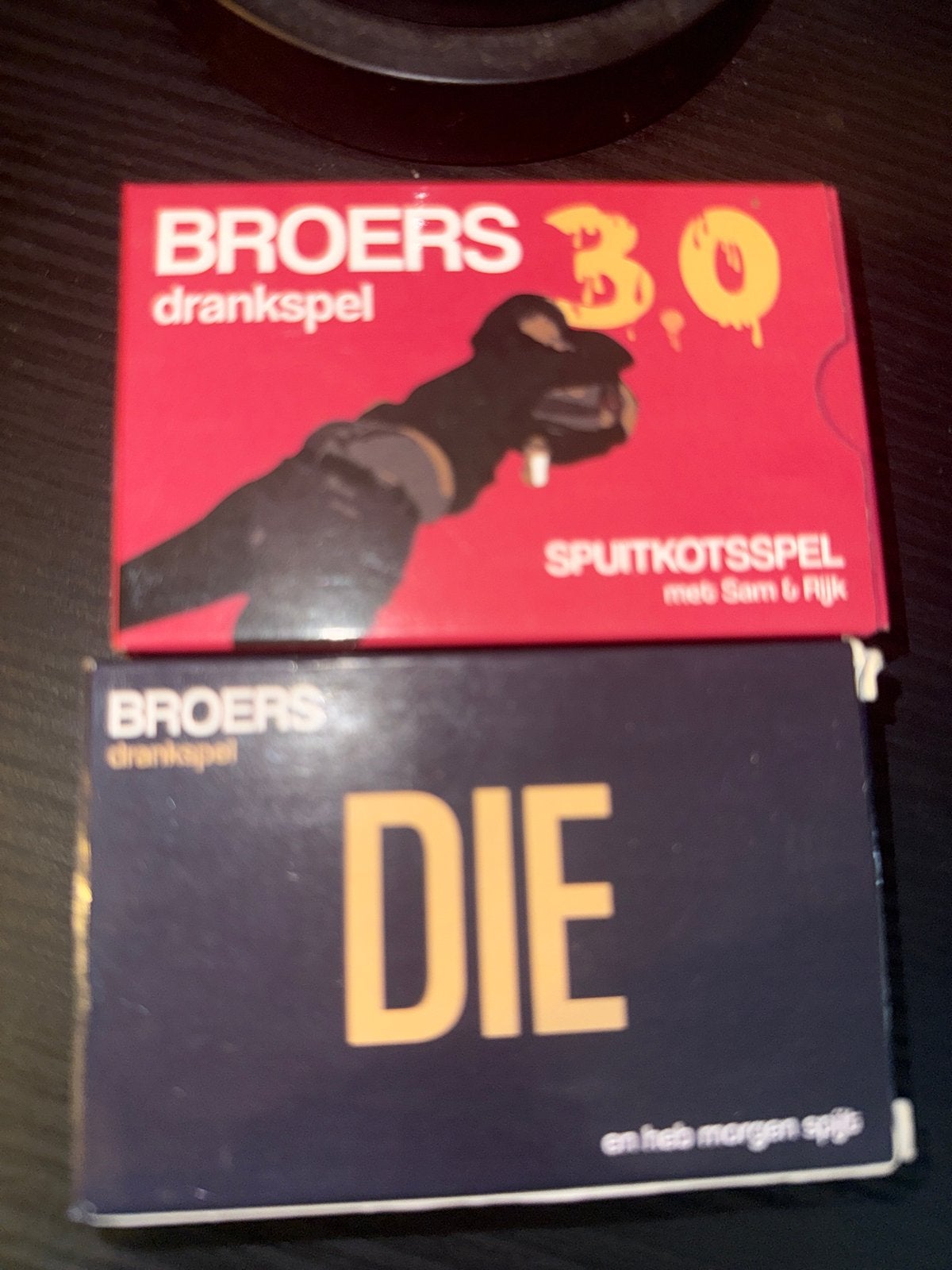 Broers Drankspel 3.0 & Broers Drankspel Die, Drie of vier spelers, Ophalen of Verzenden, Zo goed als nieuw