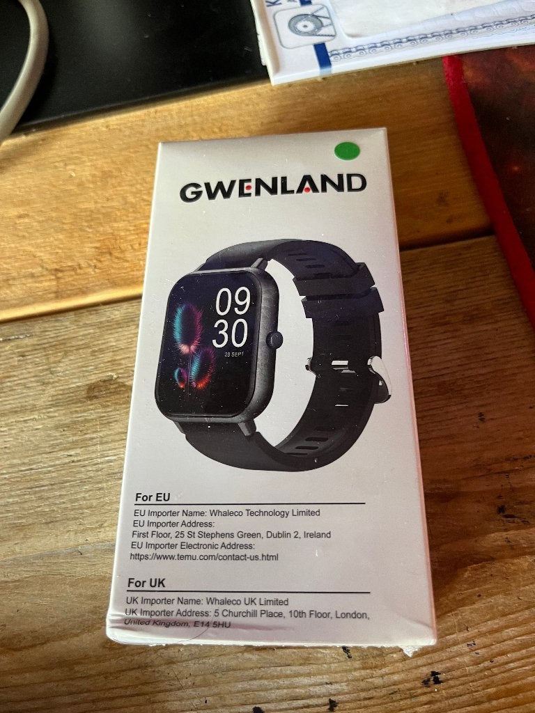 gwenland smartwatch nieuw, Stappen, Zwart, Nieuw, Ophalen of Verzenden
