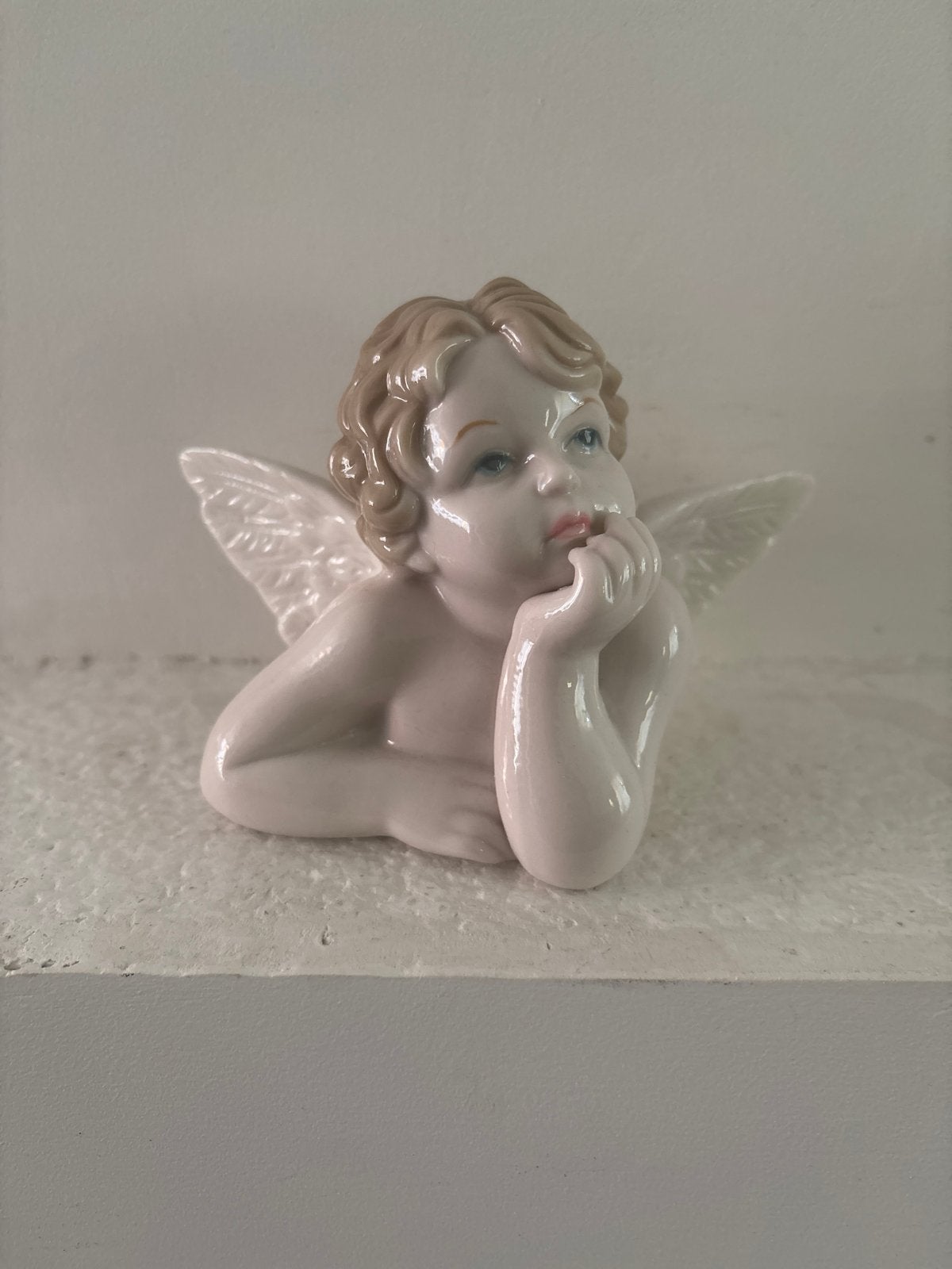 Vintage porseleinen engel decoratie, Verzamelen, Ophalen of Verzenden, Zo goed als nieuw, Religie