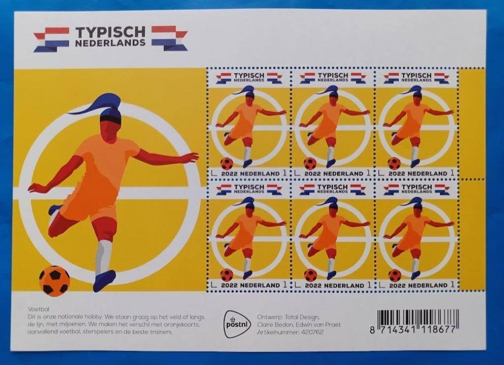 NVPH V4052 Typisch Nederlands - Voetbal - 2022, Ophalen of Verzenden, Na 1940, Postfris